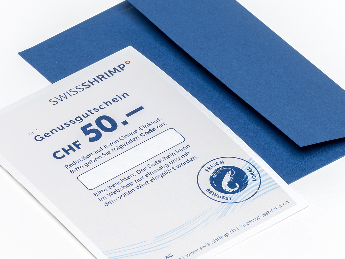 SwissShrimp bon cadeau CHF 50.00